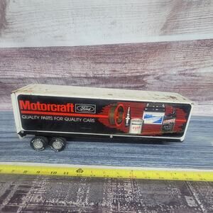 Nylint Pressed Steel Ford Motorcraft semi trailer white and black
